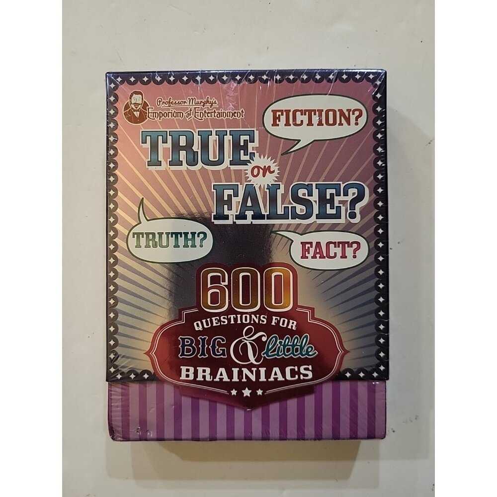 True or False Game - Professor Murphy’s Emporium Of Entertainment Quiz Cards NEW